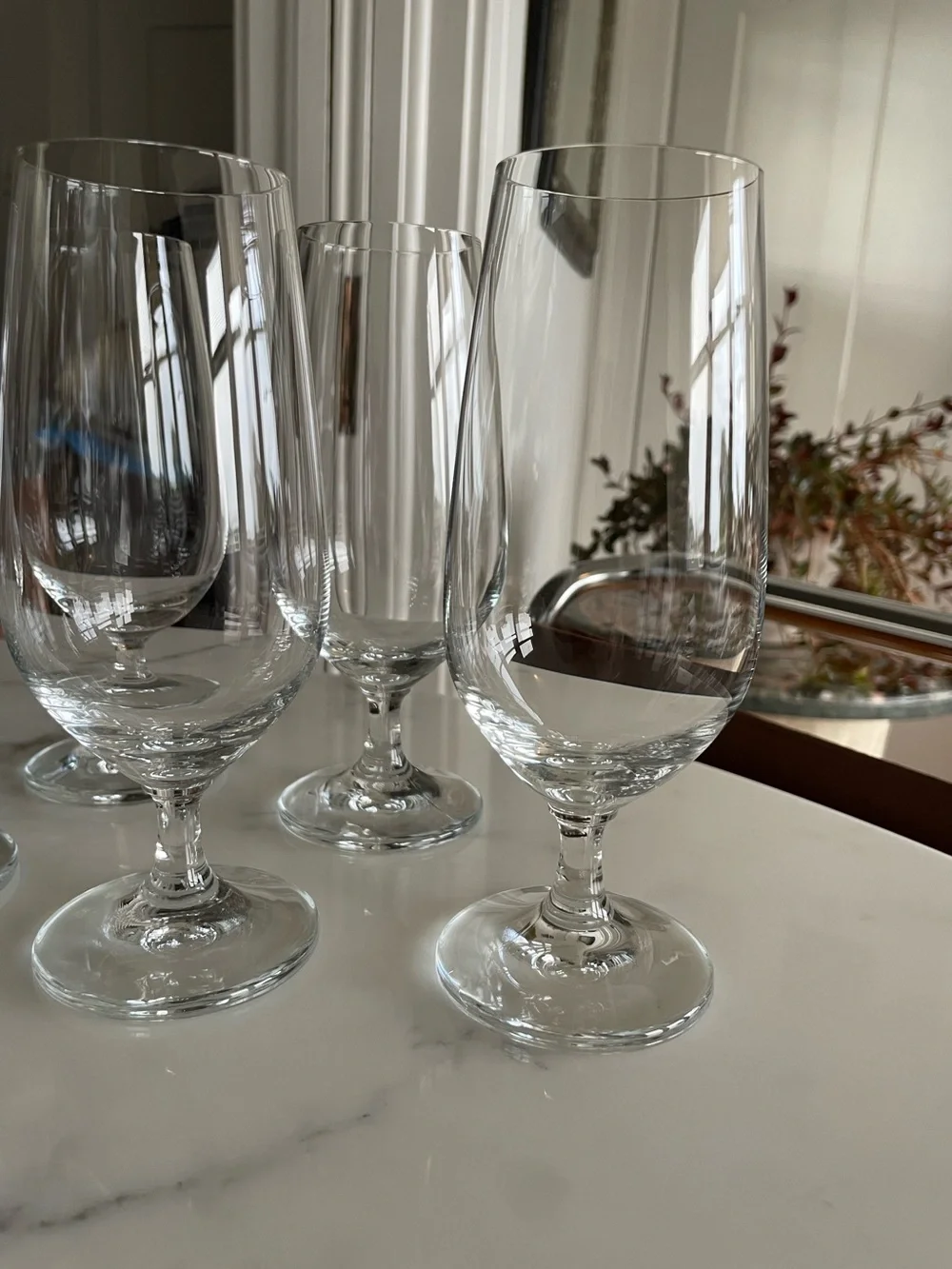 Water glasses, set of six